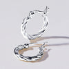 Plain Tight Twist Hoop Earrings in Sterling Silver Bevilles Jewellers 