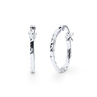 Square Edge Hoop Earrings in Sterling Silver Bevilles Jewellers 