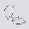 Square Edge Hoop Earrings in Sterling Silver Bevilles Jewellers 