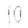 Diamond Cut Hoop Earrings in Sterling Silver Bevilles Jewellers 