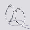 Diamond Cut Hoop Earrings in Sterling Silver Bevilles Jewellers 