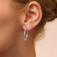 Diamond Cut Hoop Earrings in Sterling Silver Earrings Bevilles 