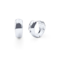 Round Huggie Earrings in Sterling Silver Bevilles Jewellers 