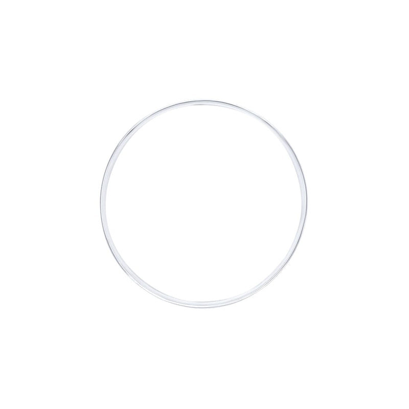 66mm Solid Half Round Bangle in Sterling Silver Bangles Bevilles 