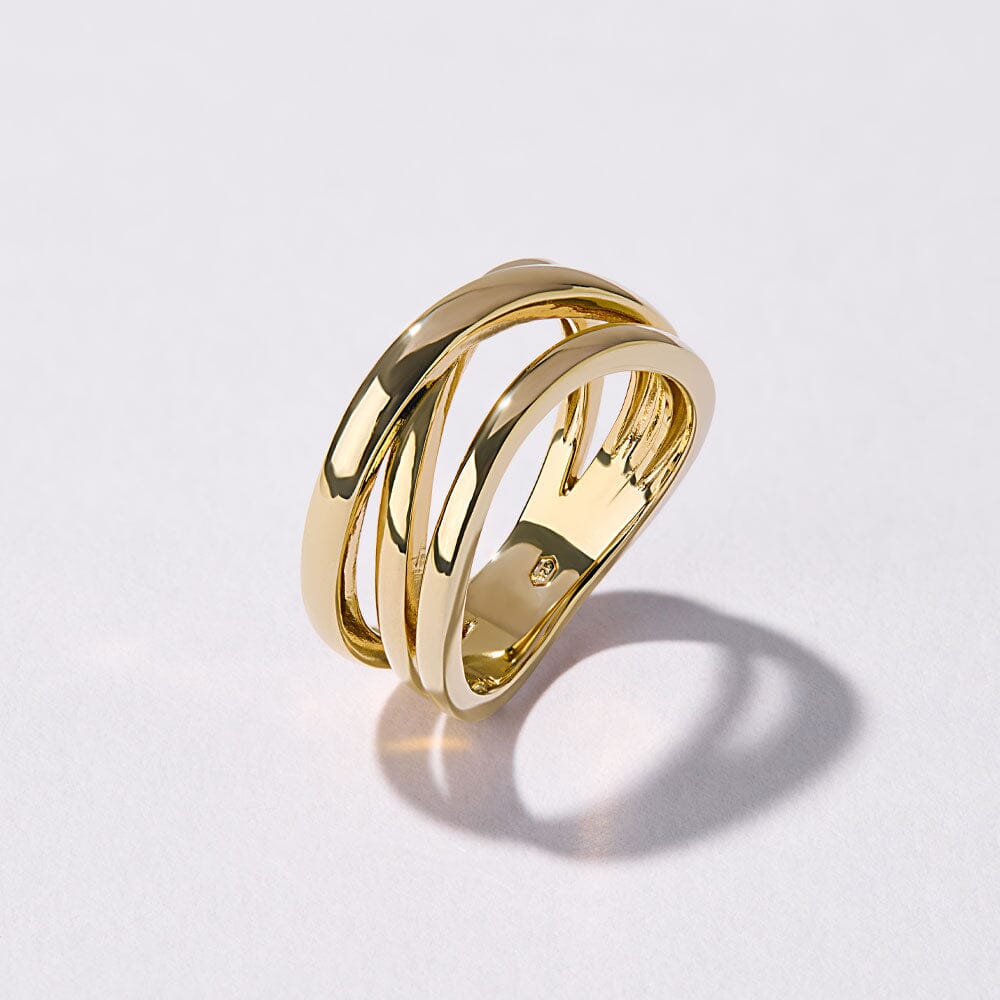 Multi Strand Ring in 18kt Gold Plated Sterling Silver Rings Bevilles 