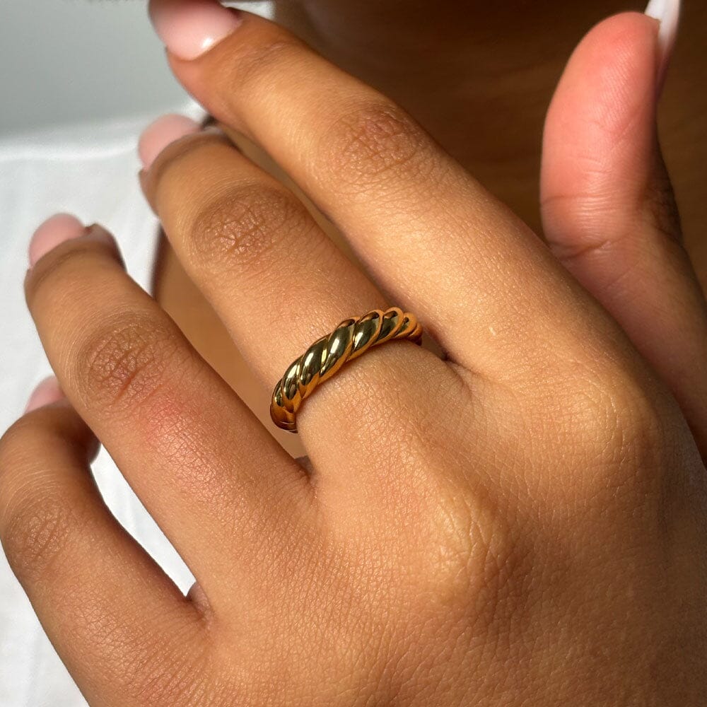 Croissant Ring in 18kt Gold Plated Sterling Silver Rings Bevilles 