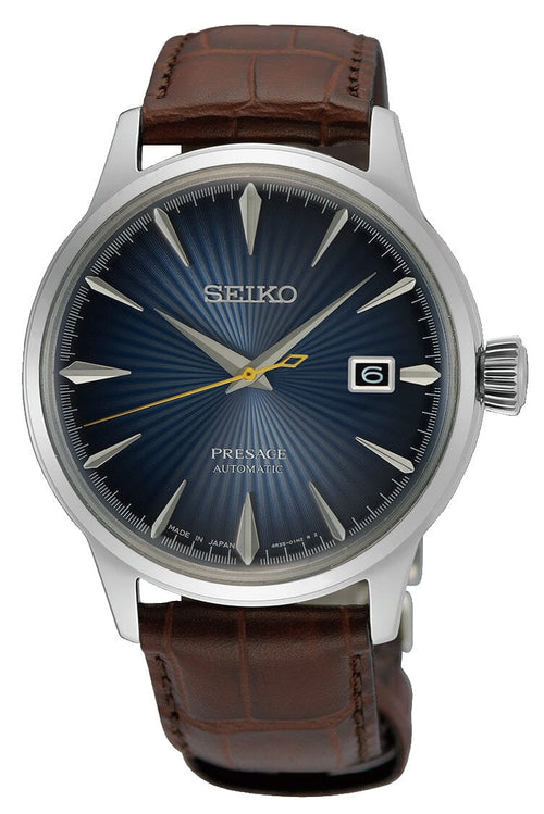 Seiko Presage Cocktail Time Blue and Silver Analog Men's Watch SRPK15J Watches Seiko 