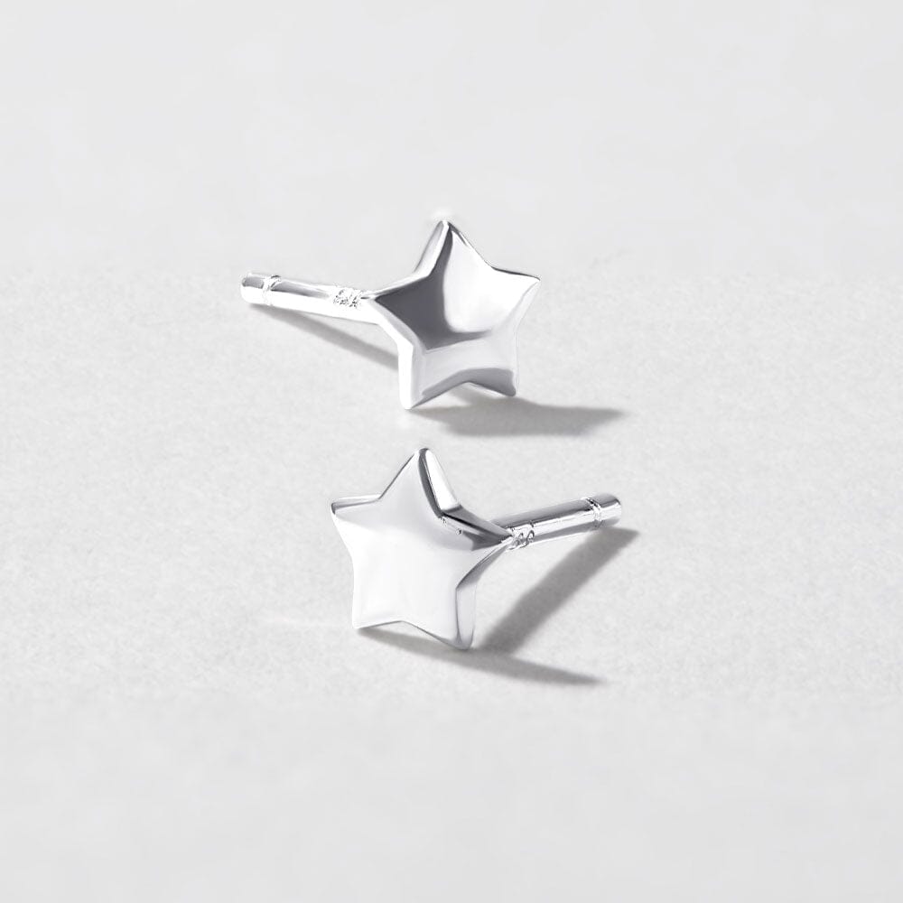 Christmas Star Stud Earrings in Sterling Silver Bevilles 