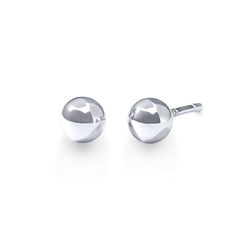 Ball Stud Earrings in Sterling Silver Bevilles Jewellers 