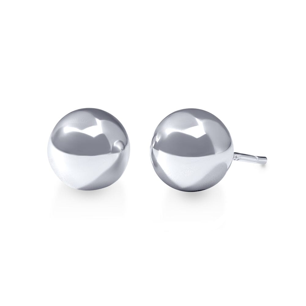 Ball Stud Earrings in Sterling Silver Bevilles Jewellers 