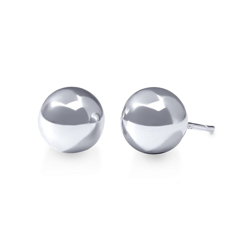 Ball Stud Earrings in Sterling Silver Bevilles Jewellers 