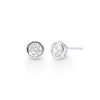Bezel Stud Earrings with Cubic Zirconia in Sterling Silver Bevilles Jewellers 