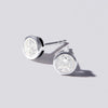 Bezel Stud Earrings with Cubic Zirconia in Sterling Silver Bevilles Jewellers 