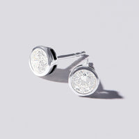 Bezel Stud Earrings with Cubic Zirconia in Sterling Silver Bevilles Jewellers 