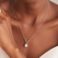 Ania Haie Silver Pearl Sparkle Pendant Necklace Necklaces Ania Haie 