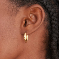 Ania Haie Gold Wave Huggie Hoop Earrings Earrings Ania Haie 