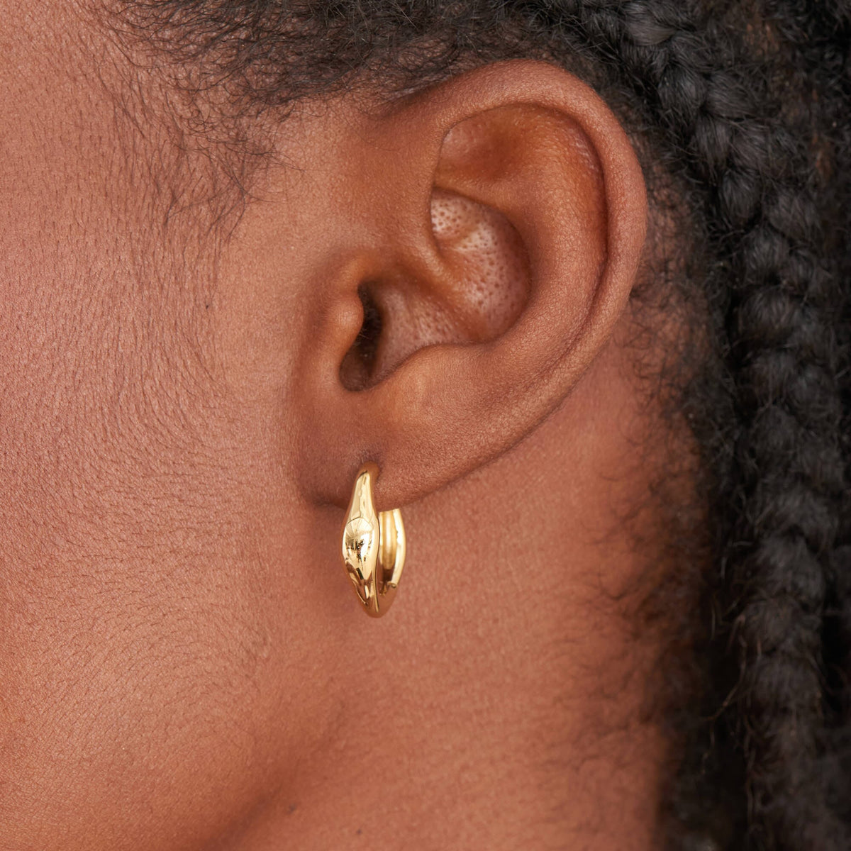 Ania Haie Gold Wave Huggie Hoop Earrings Earrings Ania Haie 