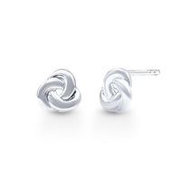 Knot Stud Earrings in Sterling Silver Bevilles Jewellers 