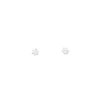 Plain Round Hoop and Stud Earring Set with Cubic Zirconia in Sterling Silver Jewellery Set Bevilles 