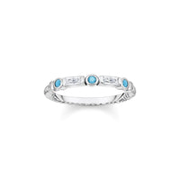THOMAS SABO Turquoise Silver Band Ring Rings Thomas Sabo 