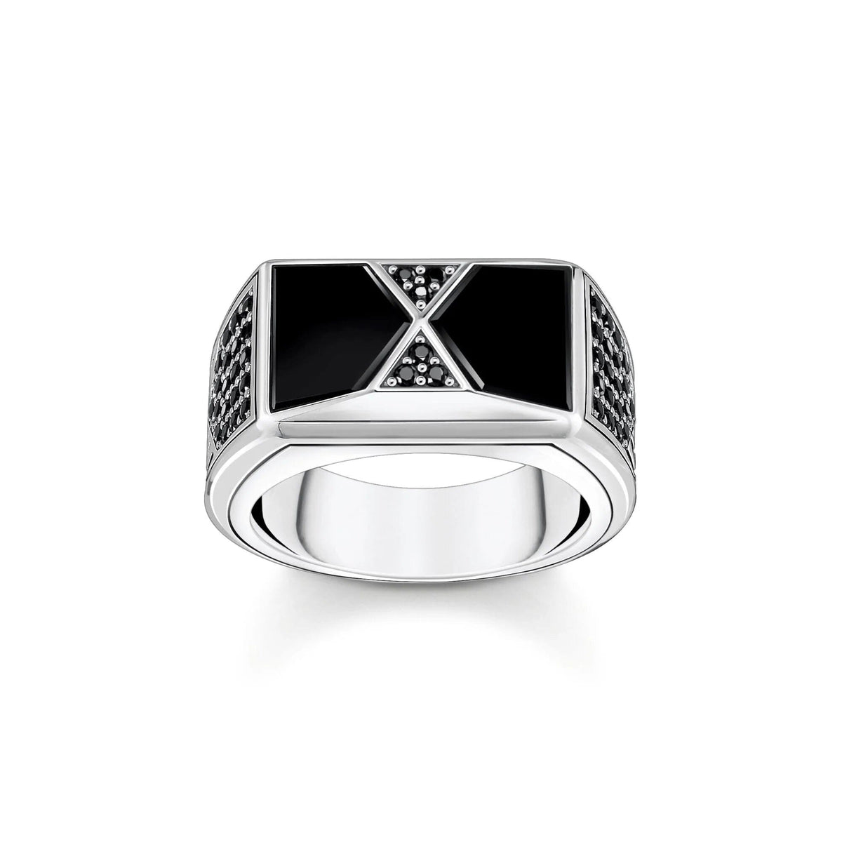 THOMAS SABO Ring Pyramid Shape Black Rings Thomas Sabo 
