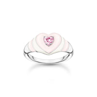 THOMAS SABO Pink Heart Ring Silver Rings Thomas Sabo 