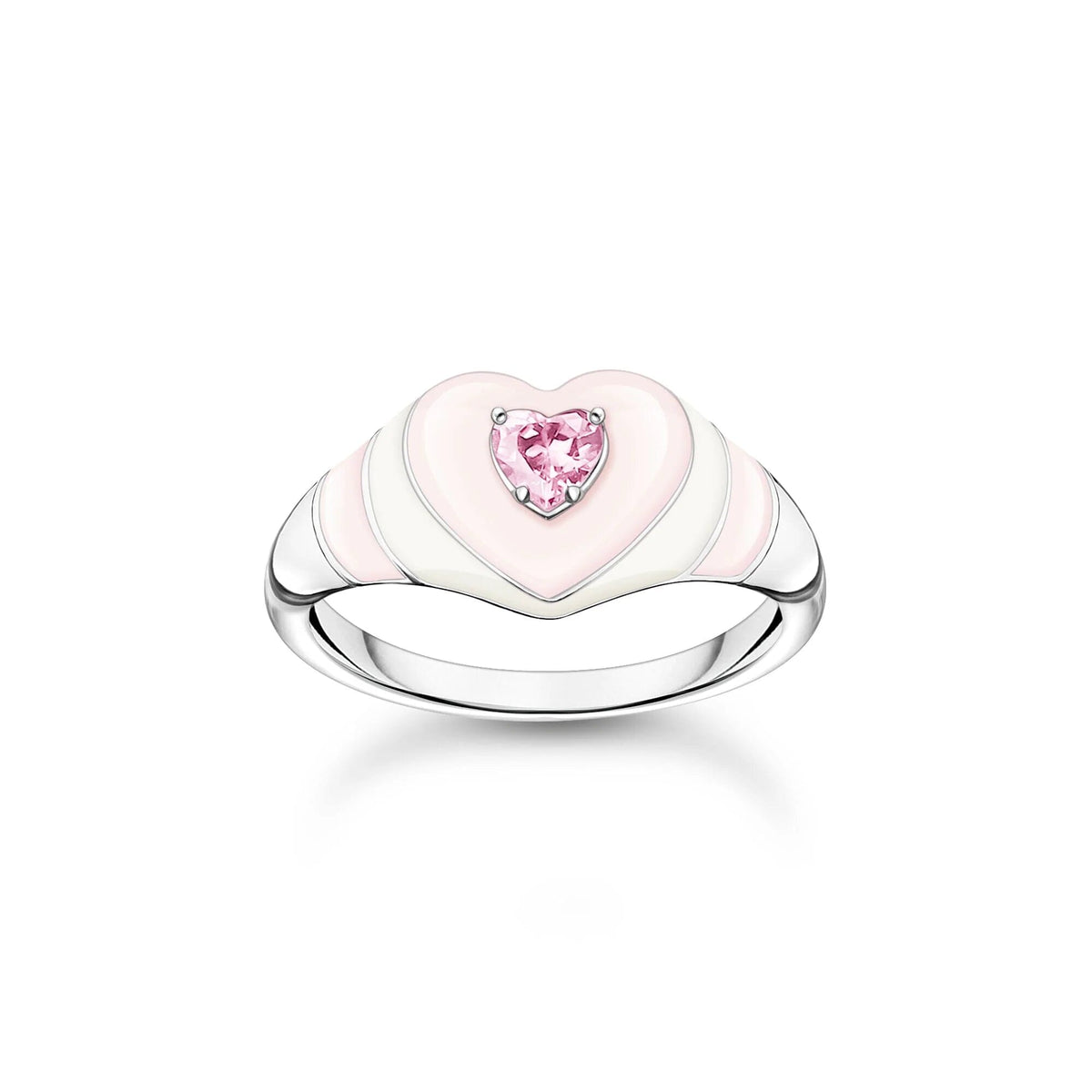 THOMAS SABO Pink Heart Ring Silver Rings Thomas Sabo 