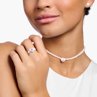 THOMAS SABO Pink Heart Ring Silver Rings Thomas Sabo 