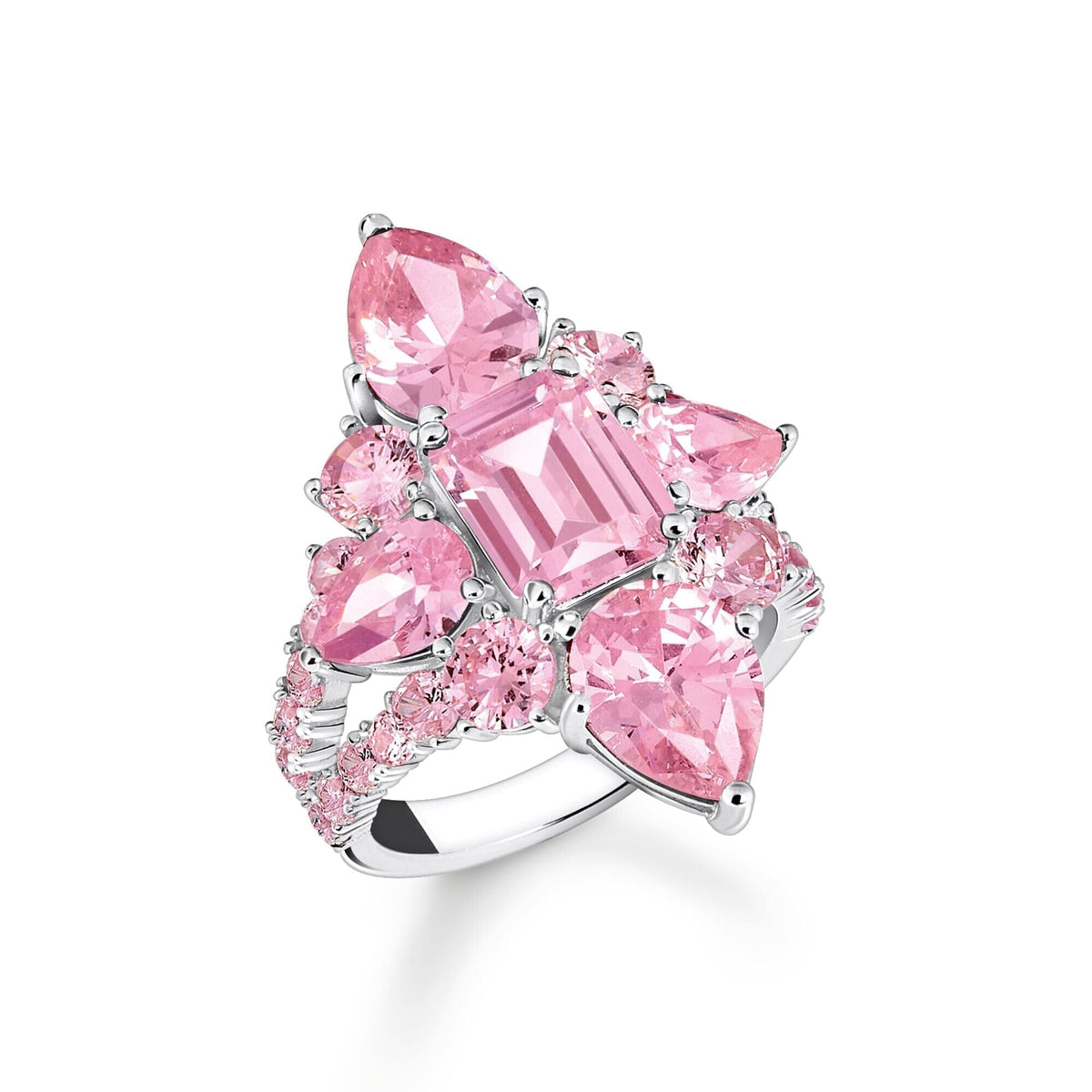 THOMAS SABO Cocktail Rings with Pink Zirconia Stones Rings THOMAS SABO 