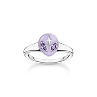 THOMAS SABO Rings with Alien Head and Violet Stones Rings THOMAS SABO Charmista 