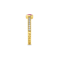 THOMAS SABO Solitaire Rings with Red Heart-Shaped Stone Rings THOMAS SABO 