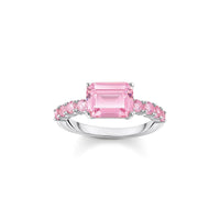 THOMAS SABO Solitaire Rings with Pink Zirconia Stones Rings THOMAS SABO 