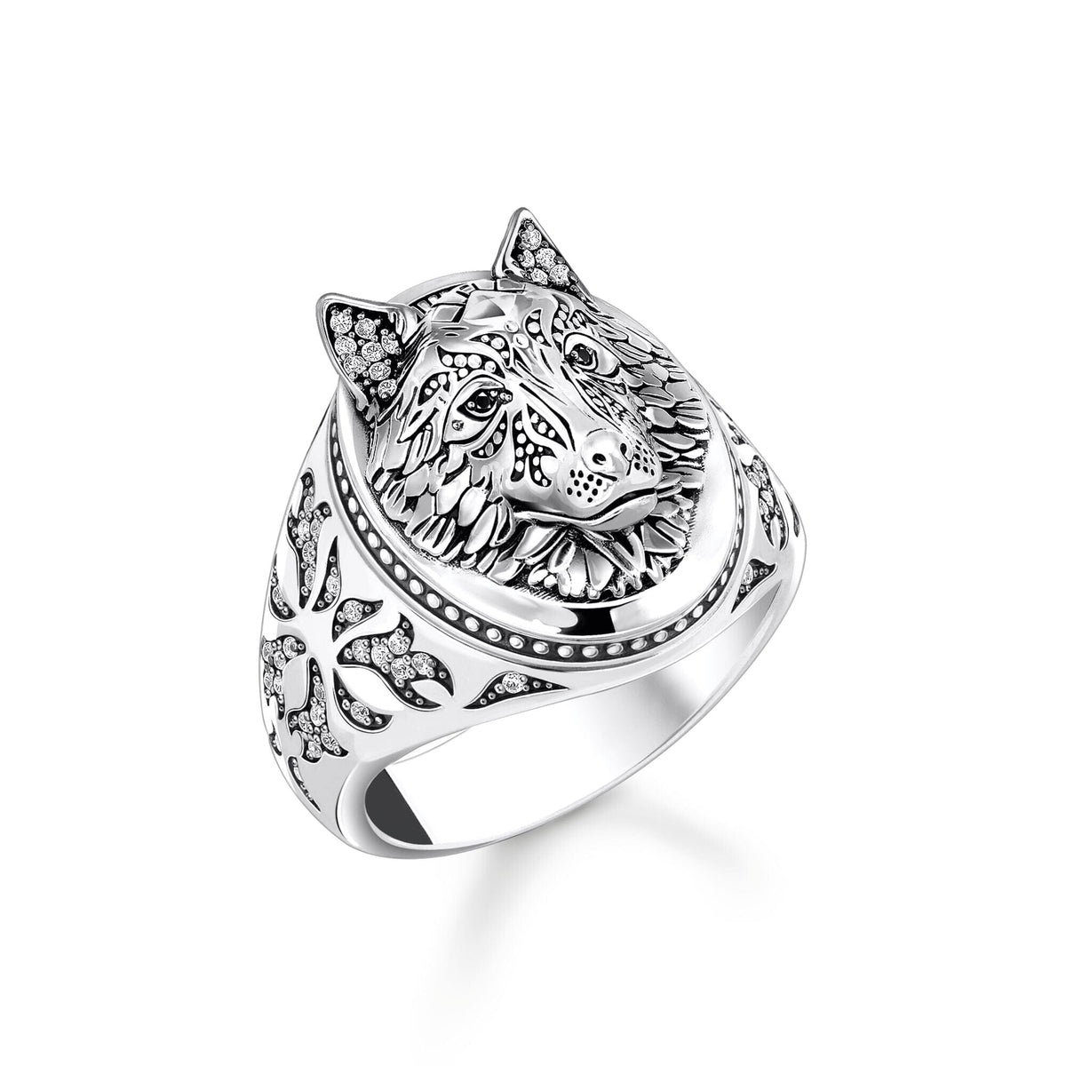 THOMAS SABO Rebel Wolf Signet Rings Rings THOMAS SABO 