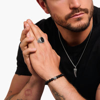 THOMAS SABO Rebel Wolf Rings with Onyx Rings THOMAS SABO 