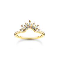 THOMAS SABO Ring with sun beams and colourful stones Rings Thomas Sabo 