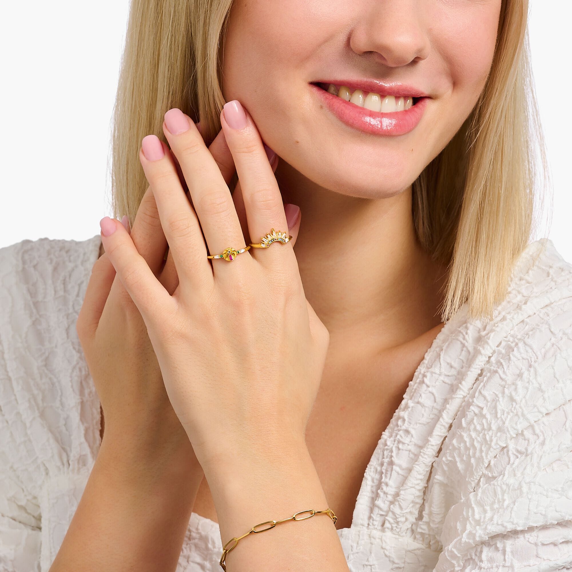 Thomas Sabo Gold Ring THOMAS SABO Ring With Sun Beams And
