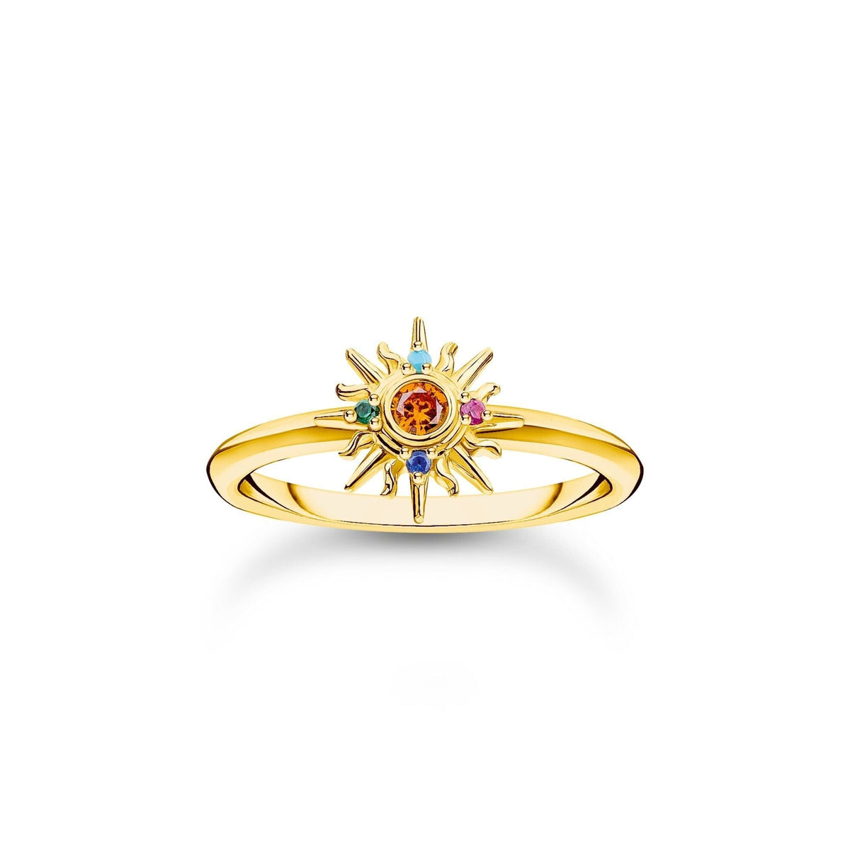 THOMAS SABO Ring with sun and colourful stones Rings Thomas Sabo 