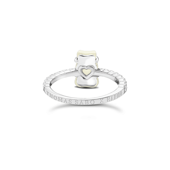 THOMAS SABO Ring with white mini sized goldbears and zirconia Rings THOMAS SABO 