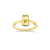 THOMAS SABO Ring with green mini sized goldbears and zirconia Rings THOMAS SABO 