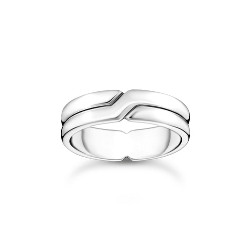 THOMAS SABO Crossed silver ring duo Rings Thomas Sabo 