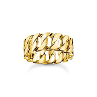 THOMAS SABO Wide gold-plated chain link ring Rings Thomas Sabo 