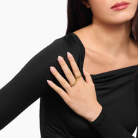 THOMAS SABO Box chain ring gold-plated Rings Thomas Sabo 