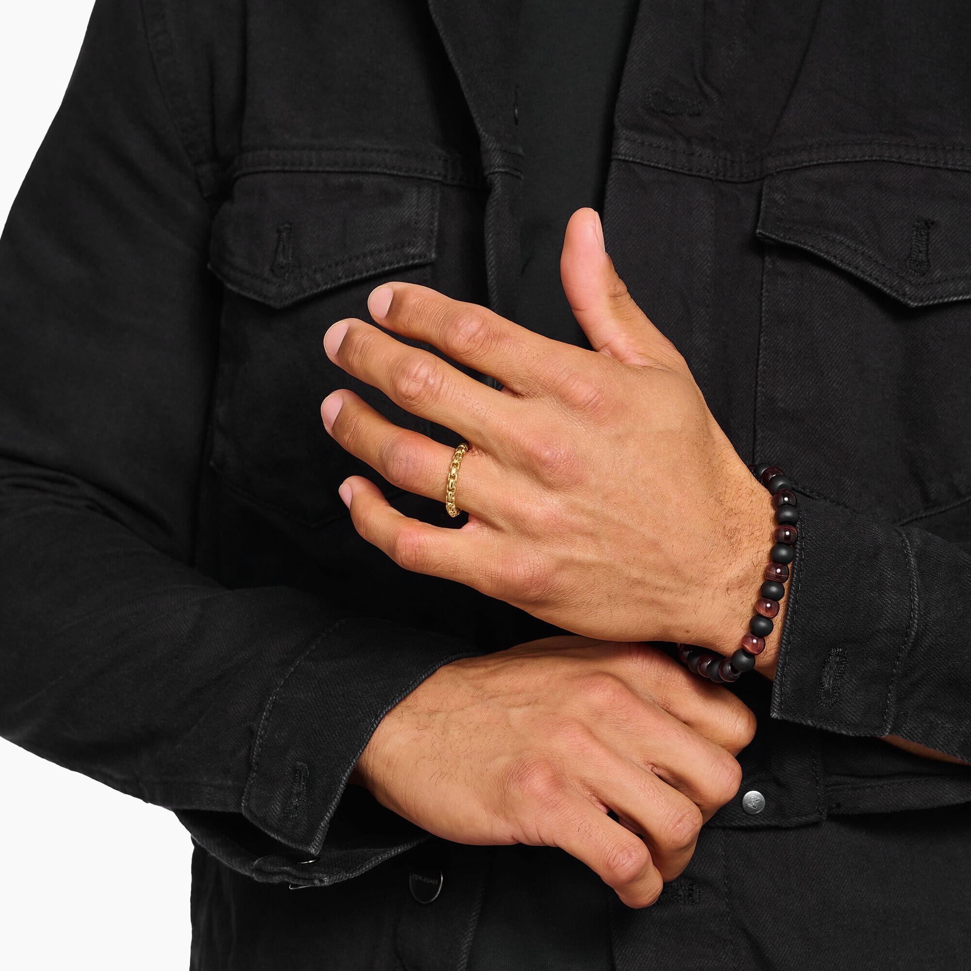 THOMAS SABO Box chain ring gold-plated Rings Thomas Sabo 