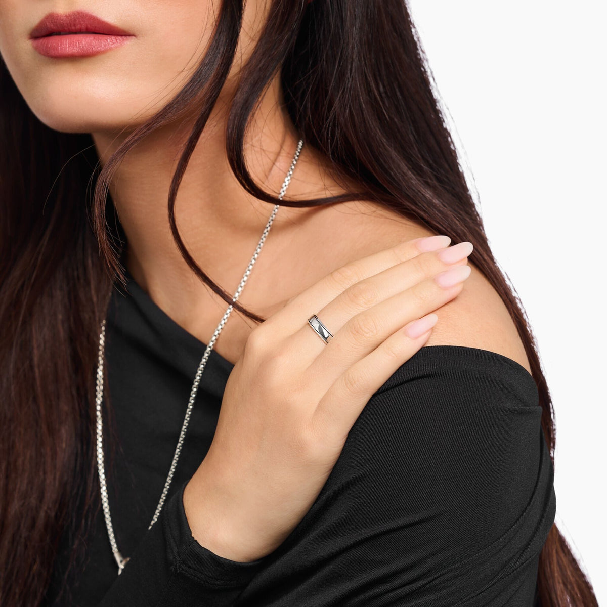 THOMAS SABO Narrow line ring silver Rings Thomas Sabo 