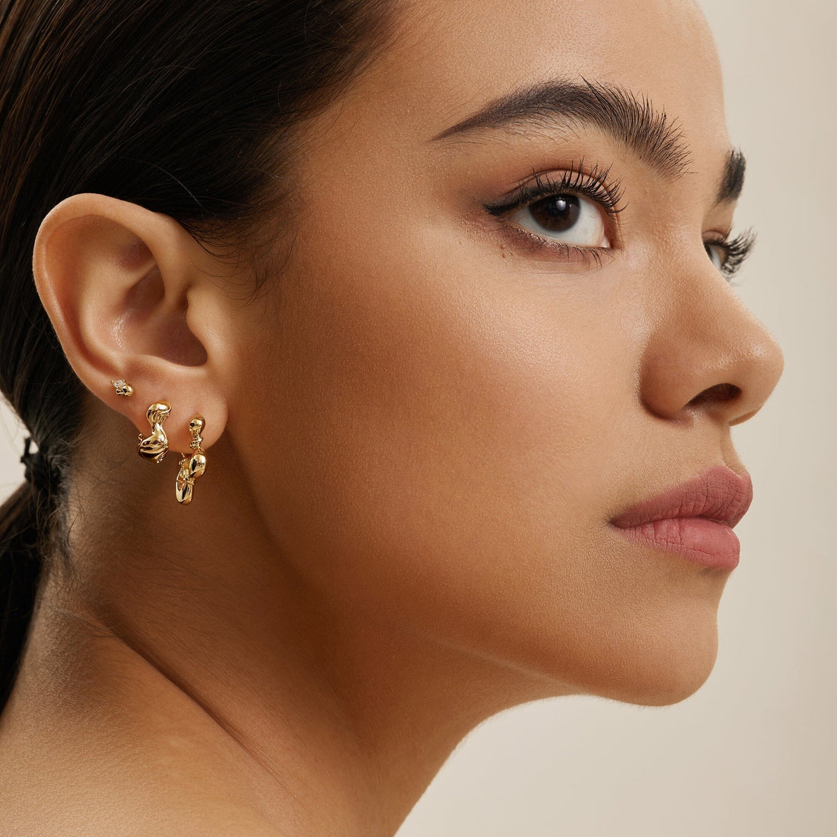 Ania Haie Gold Twisted Wave Stud Earrings Earrings Ania Haie 