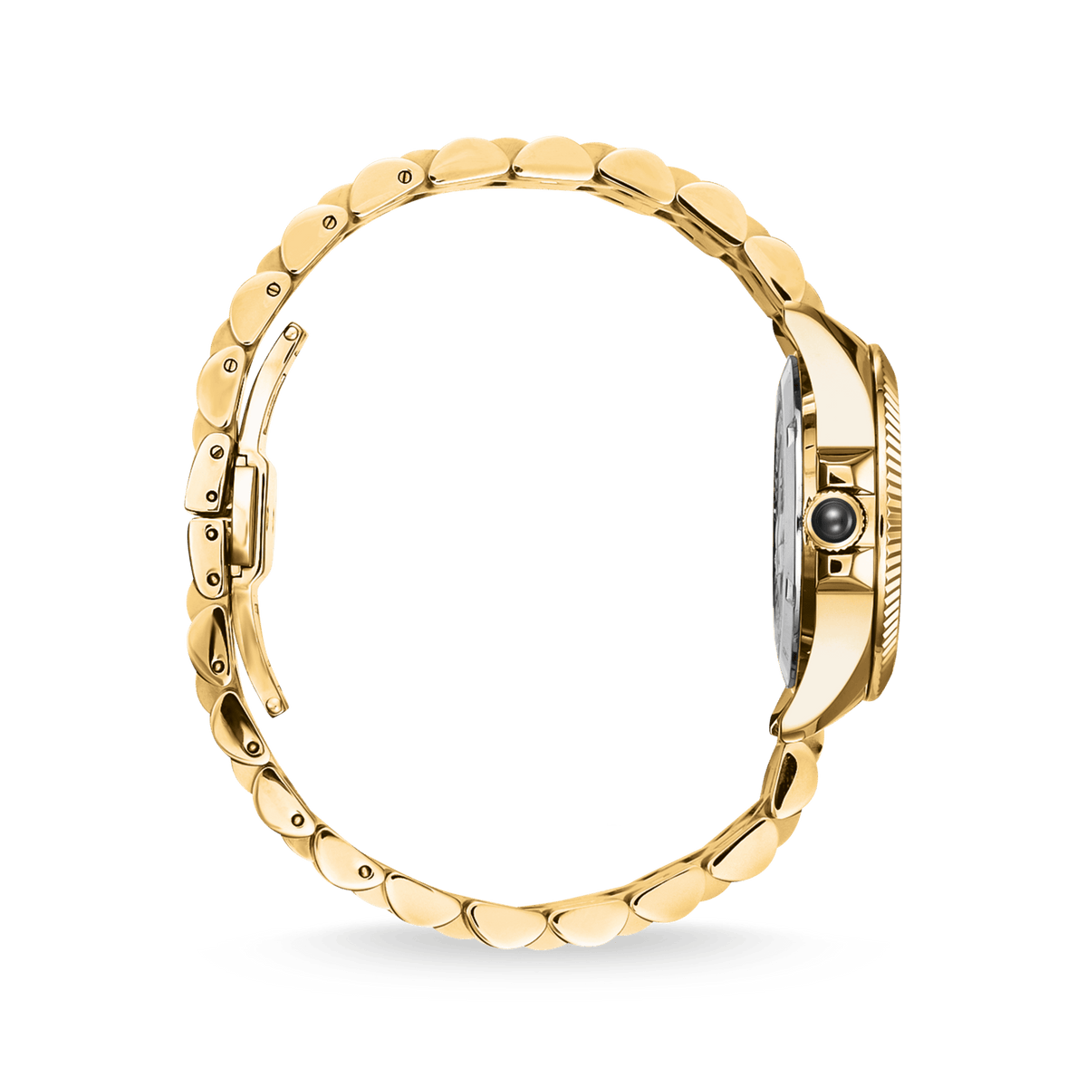 THOMAS SABO Mystic Island Watch with white stones and green malachite gold plated Watches Thomas Sabo 
