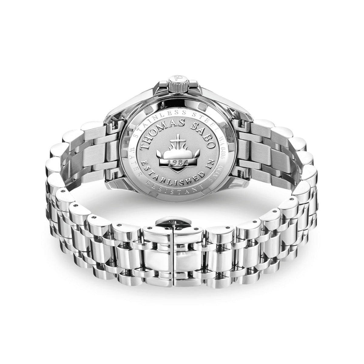 THOMAS SABO Women's Watch Divine Silver with Black Dial and Zirconia Stones Watches THOMAS SABO 