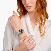 THOMAS SABO Women's Watch Divine Silver with Black Dial and Zirconia Stones Watches THOMAS SABO 
