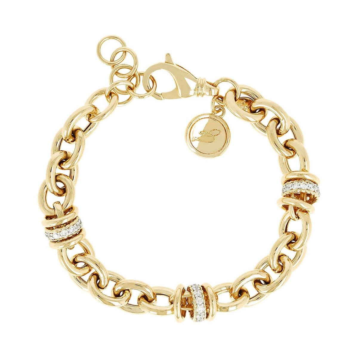 Bronzallure Golden Alternating Links Victoria Bracelet Bracelets Bronzallure 