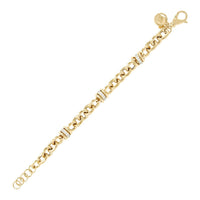 Bronzallure Golden Alternating Links Victoria Bracelet Bracelets Bronzallure 